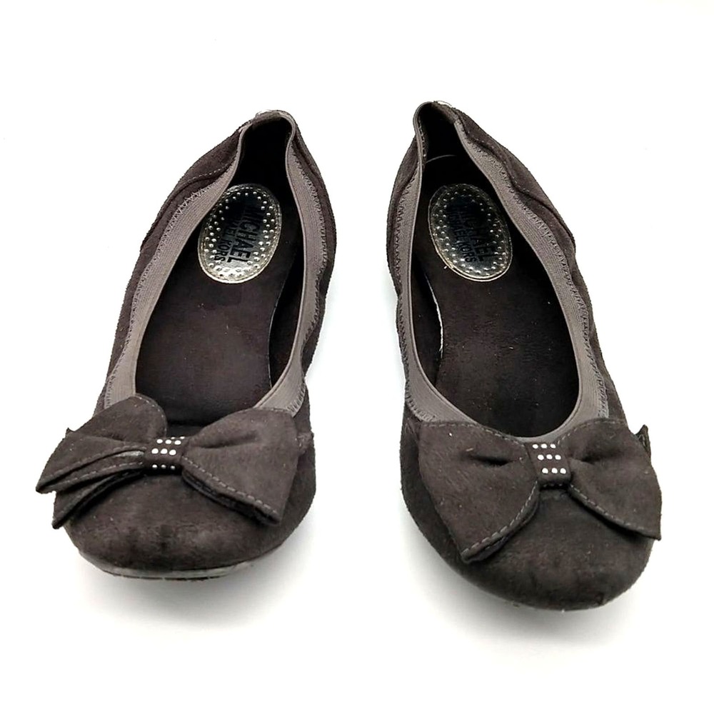 MICHAEL Michael Kors Gray Flats with Bow Women's 6micMichael Kors